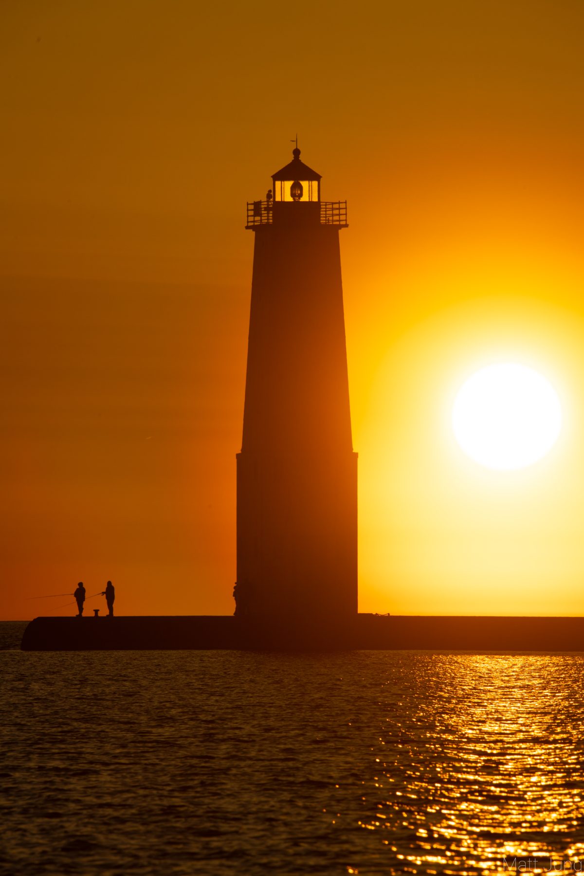 Frankfort Lighthouse at sunset